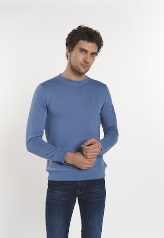 DENIM CULTURE Sweatshirt 'BRET' in Blauw