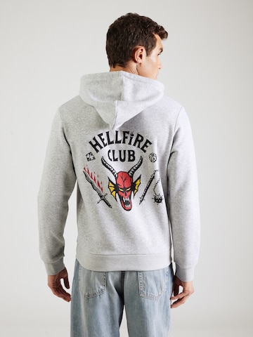 JACK & JONES Sweatshirt 'JORStranger Things' i grå: forside