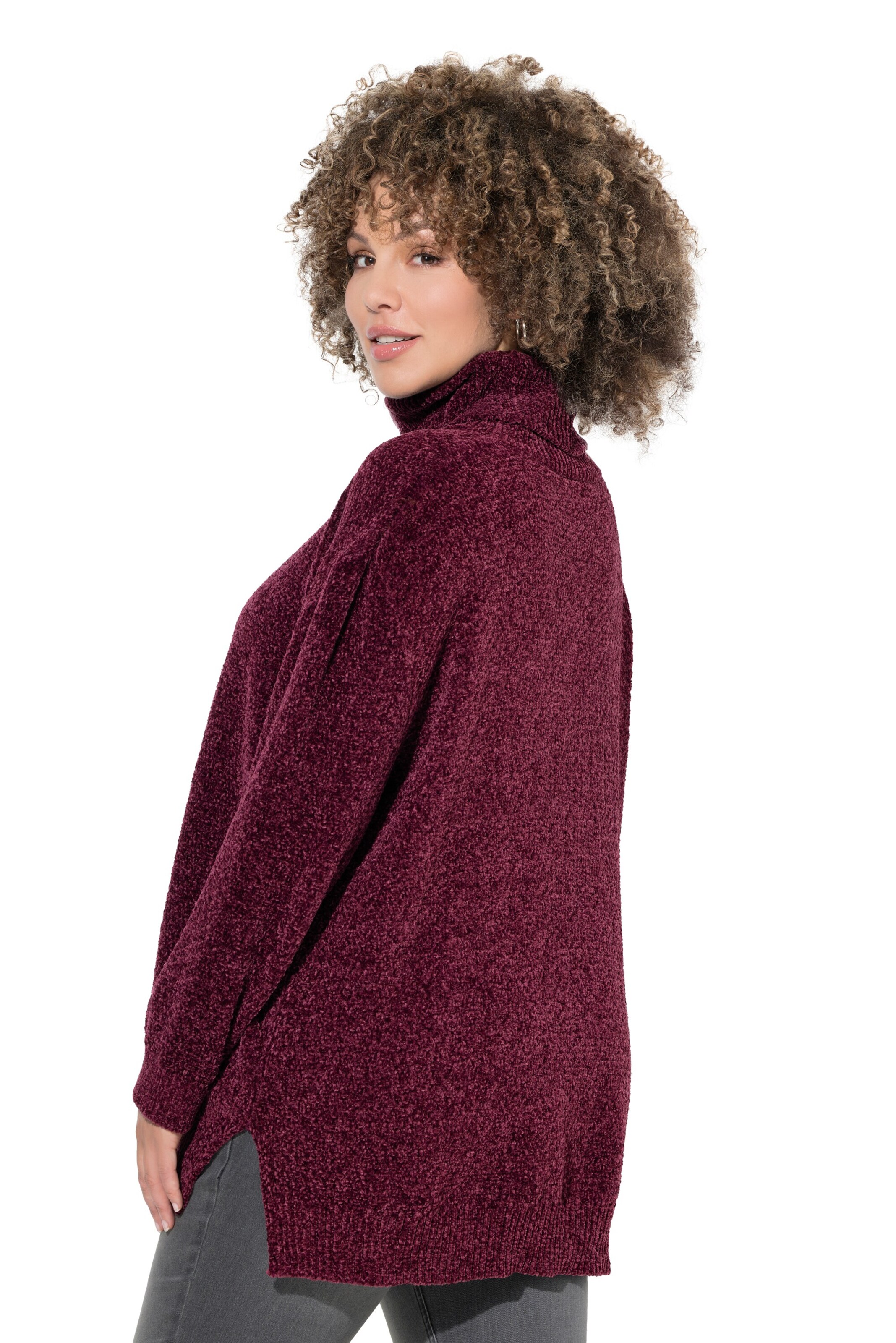 Ulla Popken Oversized sweater in Red