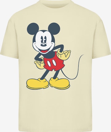 Maglietta 'Mickey Vintage Pose' di Merchcode in giallo: frontale