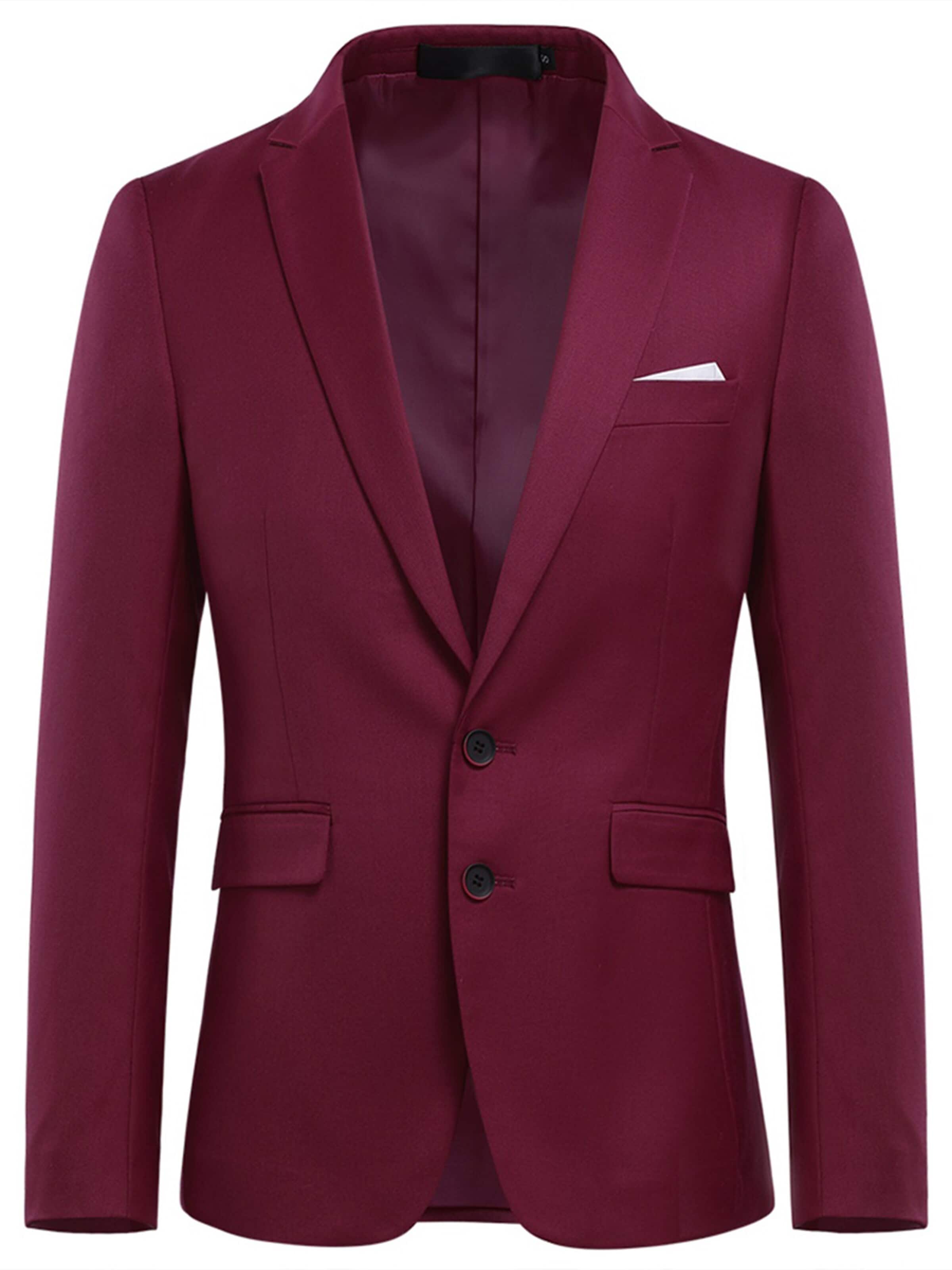 YOUTHUP Slim fit Suit Jacket 'Klarheit' in Red: front