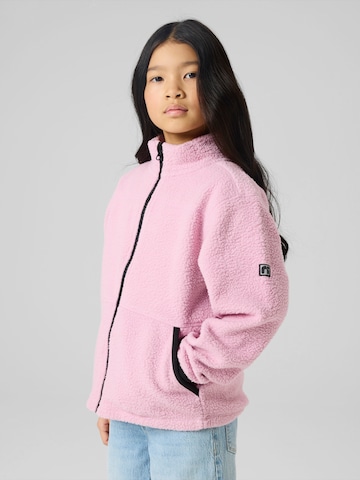 NAME IT - Casaco de velo 'NKFBULINA' em roxo: frente