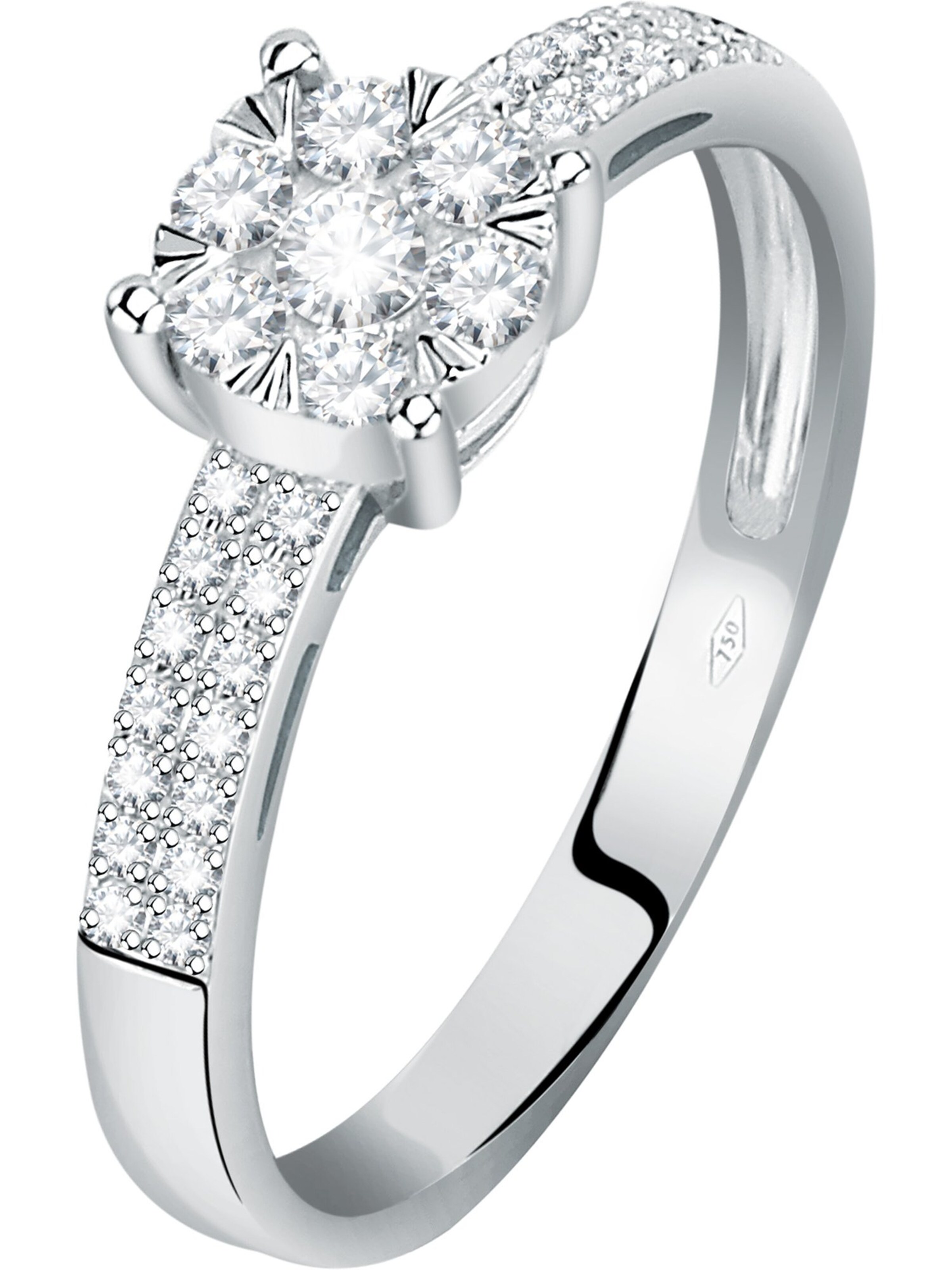 CHRIST Ring in Weiß: Vorderseite