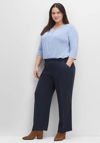 SHEEGO Loose fit Pleat-Front Pants in Blue