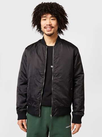 Veste mi-saison 'LAKE' JACK & JONES en noir : devant