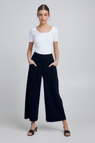 Wide Leg Pantalon ICHI en bleu