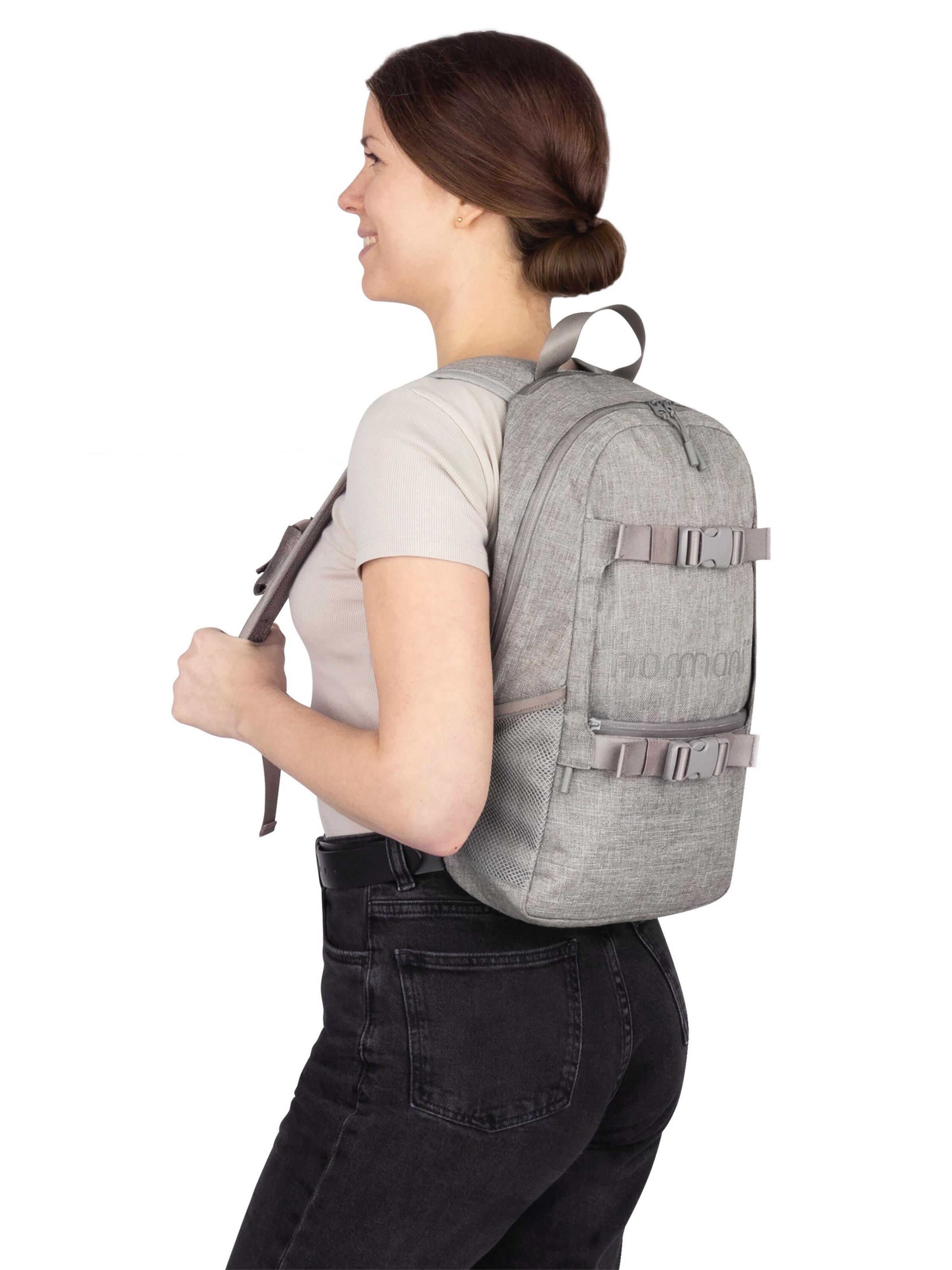 normani Backpack ' Nagano ' in Grey: front