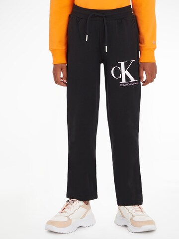 Calvin Klein Jeans Loose fit Trousers in Black: front