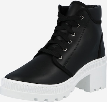 F_WD Lace-up bootie in Black: front
