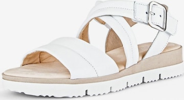 GABOR Strap Sandals in White: front