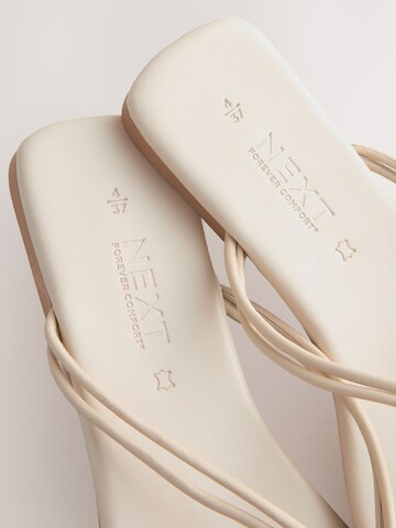 Next T-Bar Sandals in White
