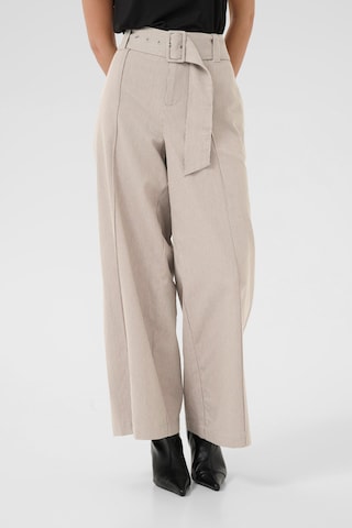 CULTURE Loose fit Trousers 'lenna' in Beige: front