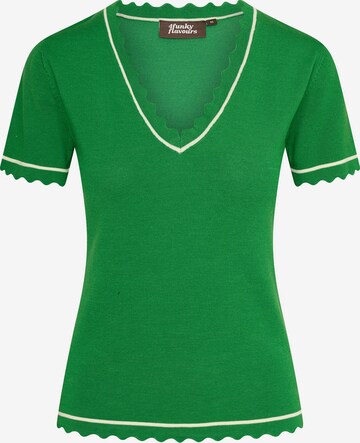 Top in maglia 'So Special' di 4funkyflavours in verde: frontale