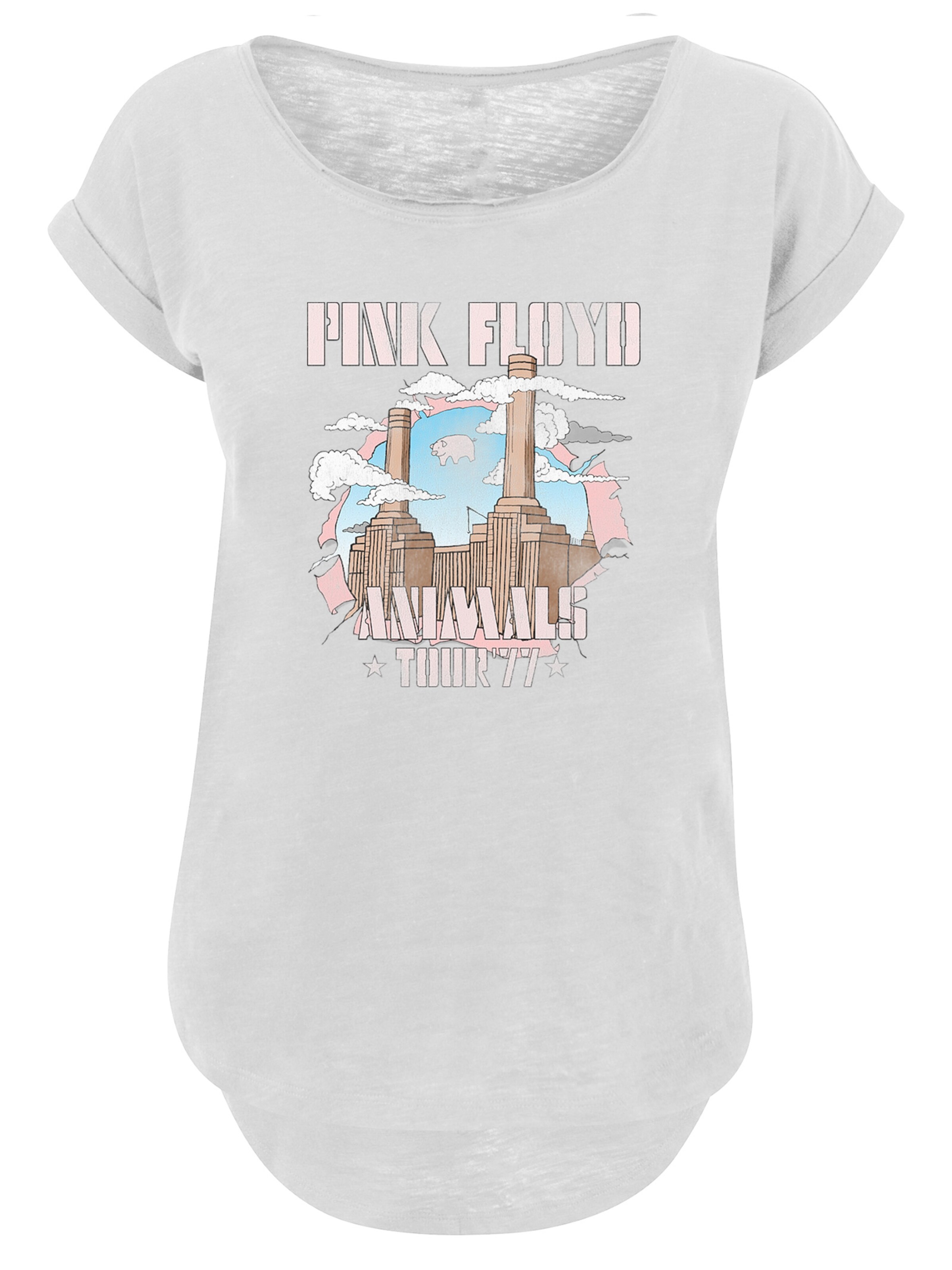 F4NT4STIC Shirt 'Pink Floyd Animal Factory' in de kleur Wit, Productweergave