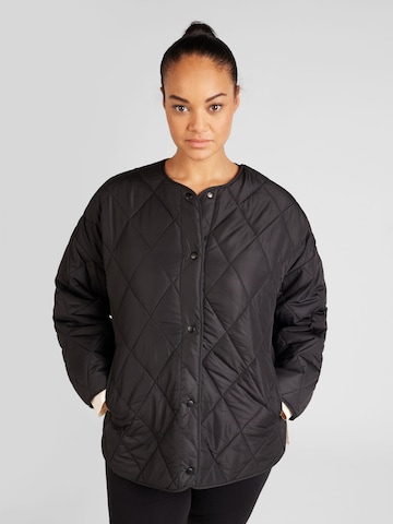 PIECES Curve Between-Season Jacket 'STELLA' in Black: front