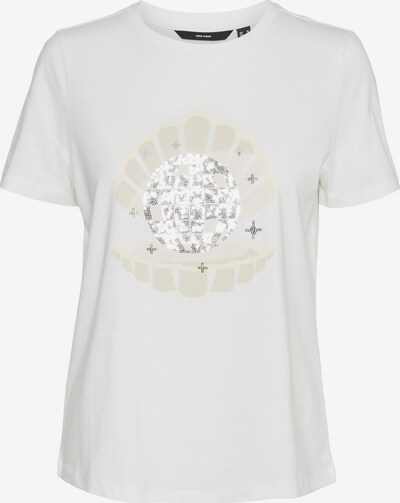 VERO MODA T-Shirt in stone / silber / weiß, Produktansicht