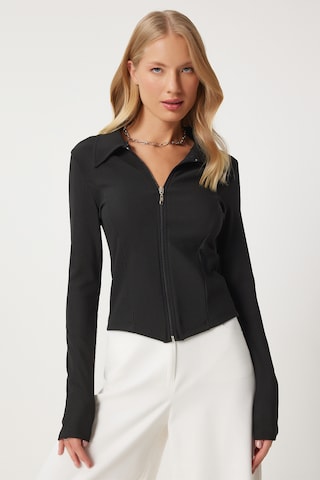 Happiness İstanbul Strickjacke in Schwarz