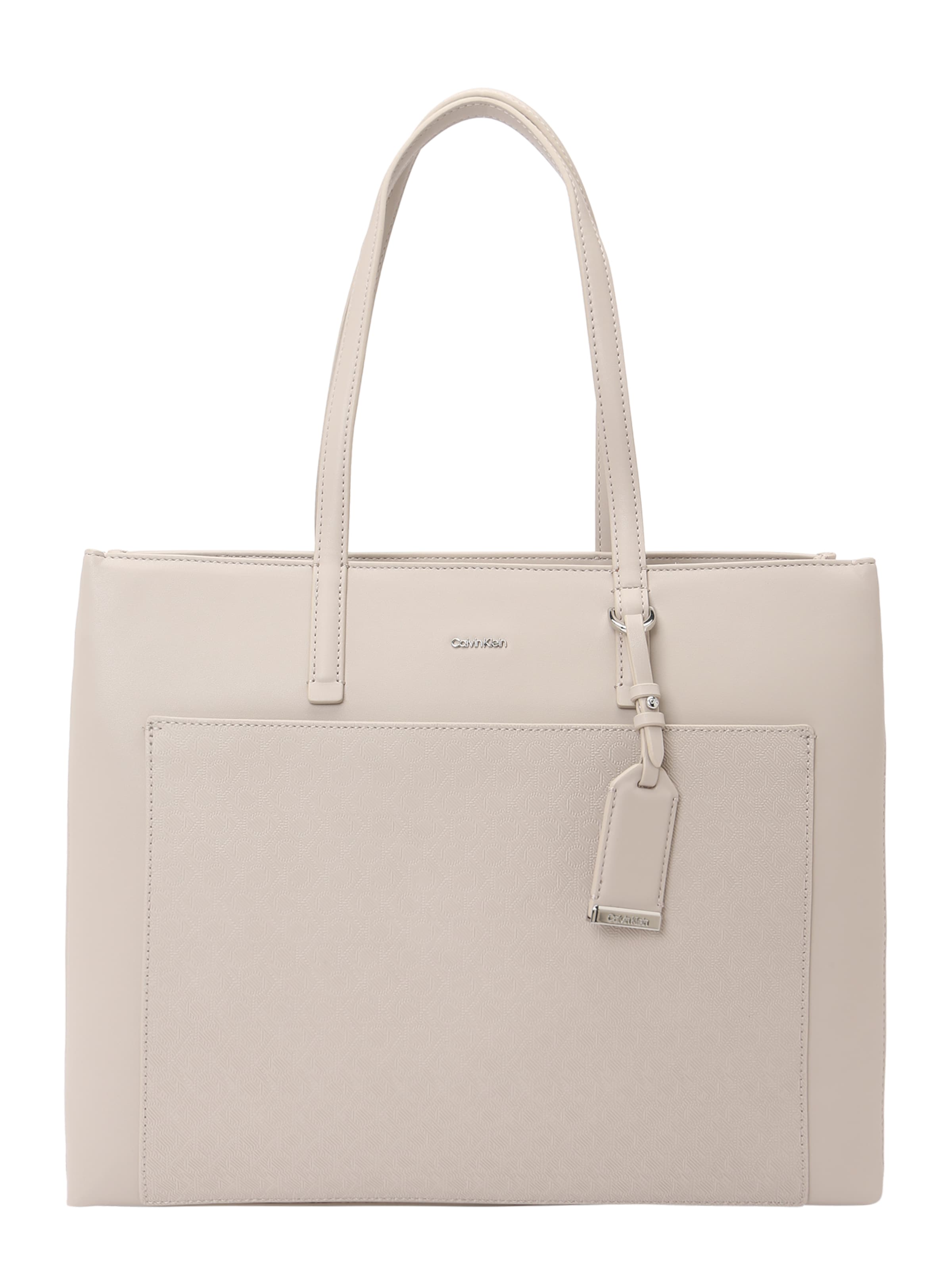 bēšs Calvin Klein "Shopper" tipa soma 'MUST': no priekšpuses