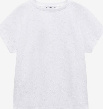 MANGO Shirt 'LOTUS' in Wit: voorkant