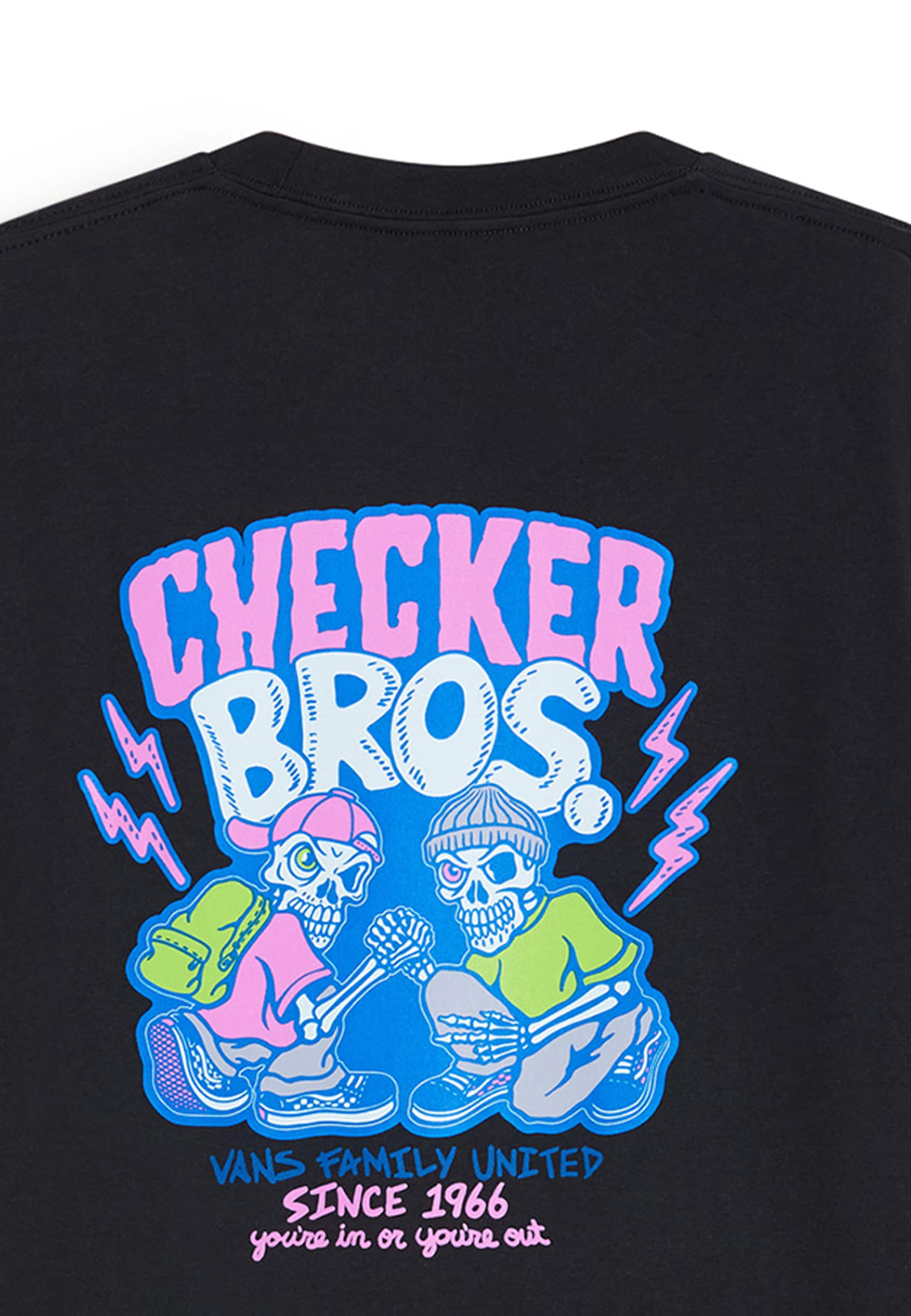 VANS Μπλουζάκι 'Checker Bros' σε μαύρο