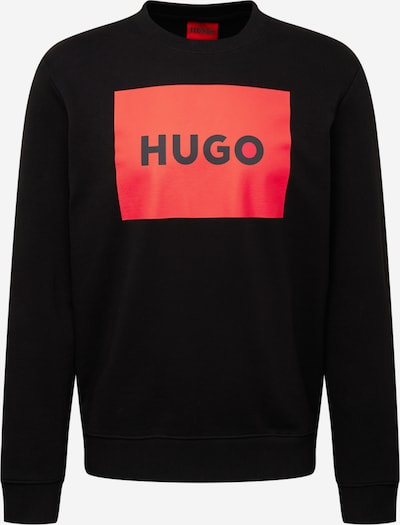 HUGO Red Sweatshirt 'Duragol' in de kleur Vuurrood / Zwart, Productweergave