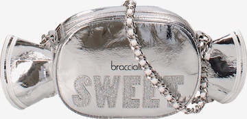 Borsa a tracolla di Braccialini in argento: frontale