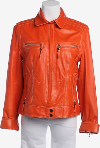 BOGNER Lederjacke / Ledermantel L in Orange: Vorderseite