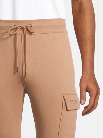 AÉROPOSTALE Tapered Cargo trousers in Brown