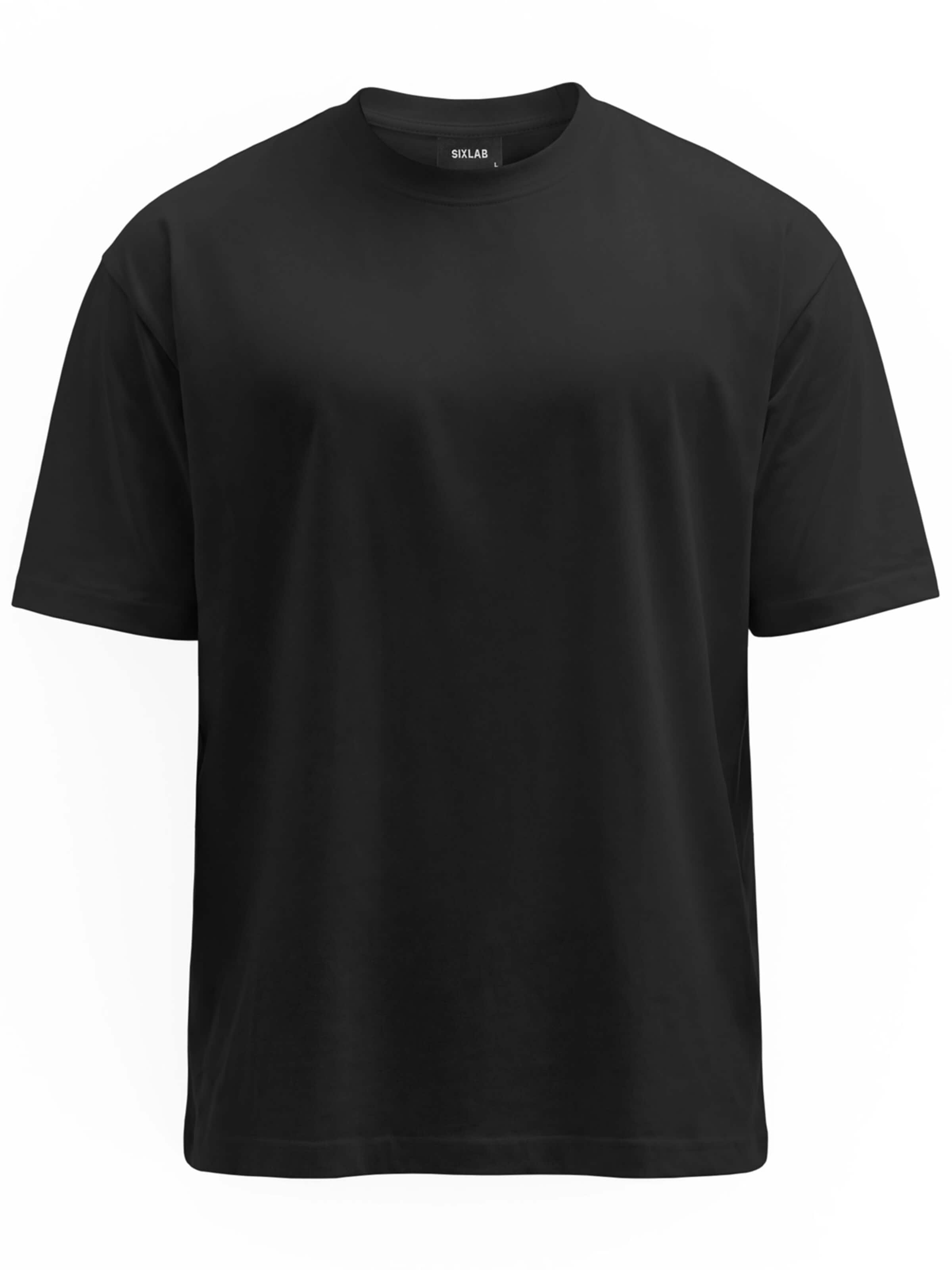 SIXLAB Shirt 'Oversized T-Shirt' in Black: front