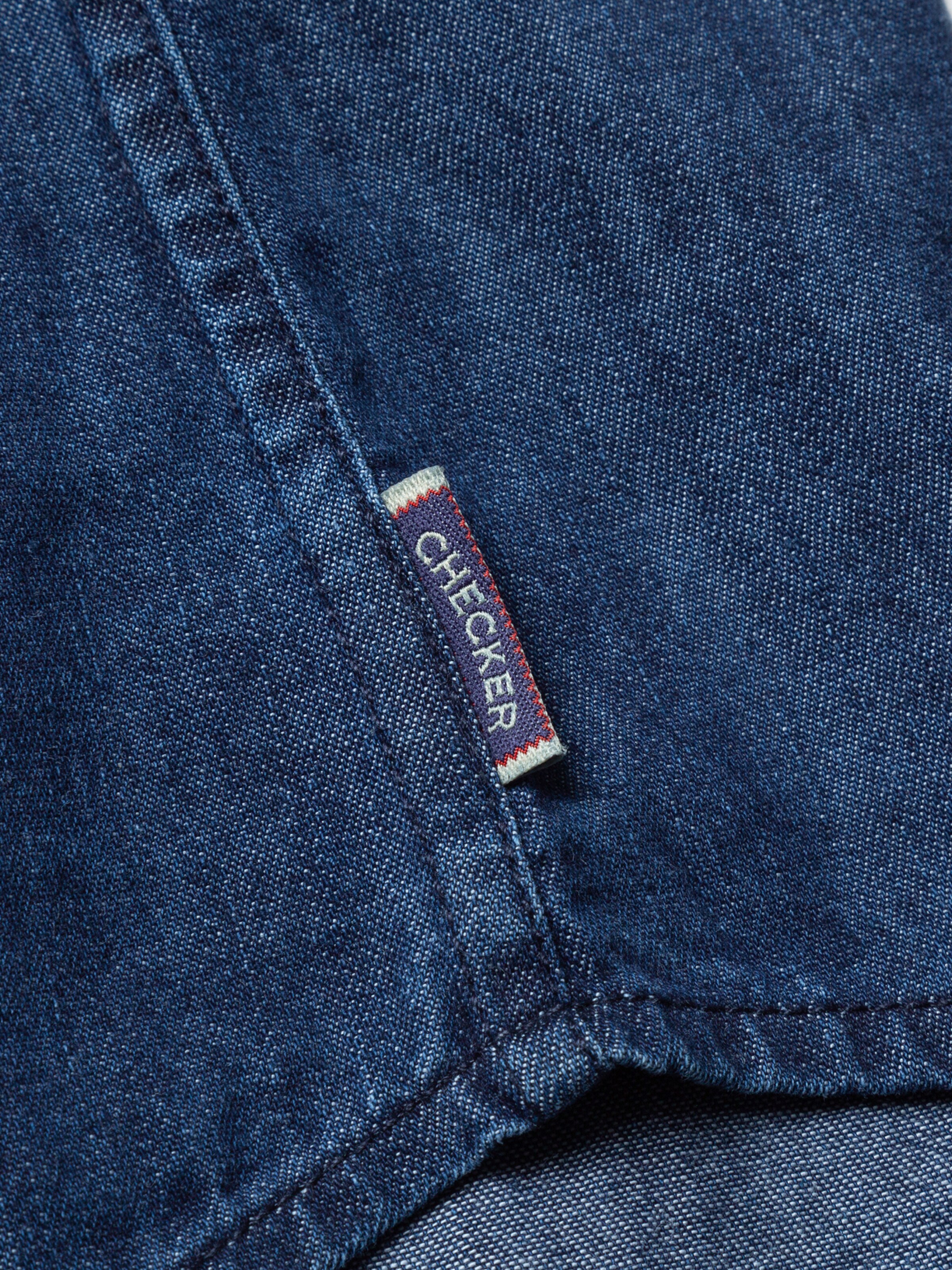 Checker - Ajuste regular Camisa ' Dynasty Denim ' en azul