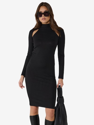 No Matter What Gebreide jurk in de kleur Zwart, Productweergave