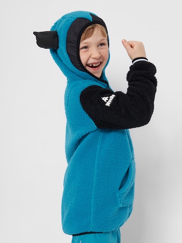 WeeDo Fleece jas 'Monster' in Blauw