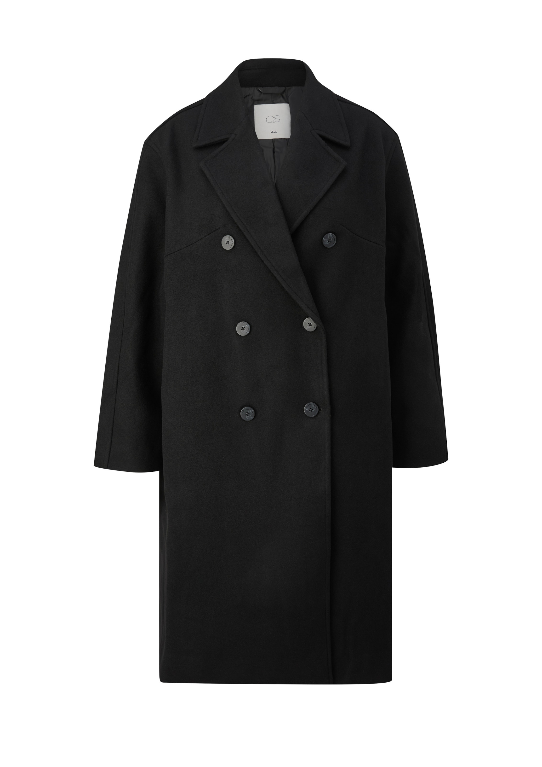 QS Winter coat in Black: front
