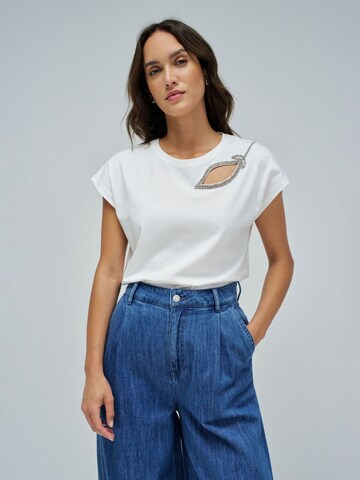Salsa Jeans T-Shirt in Weiß: Vorderseite