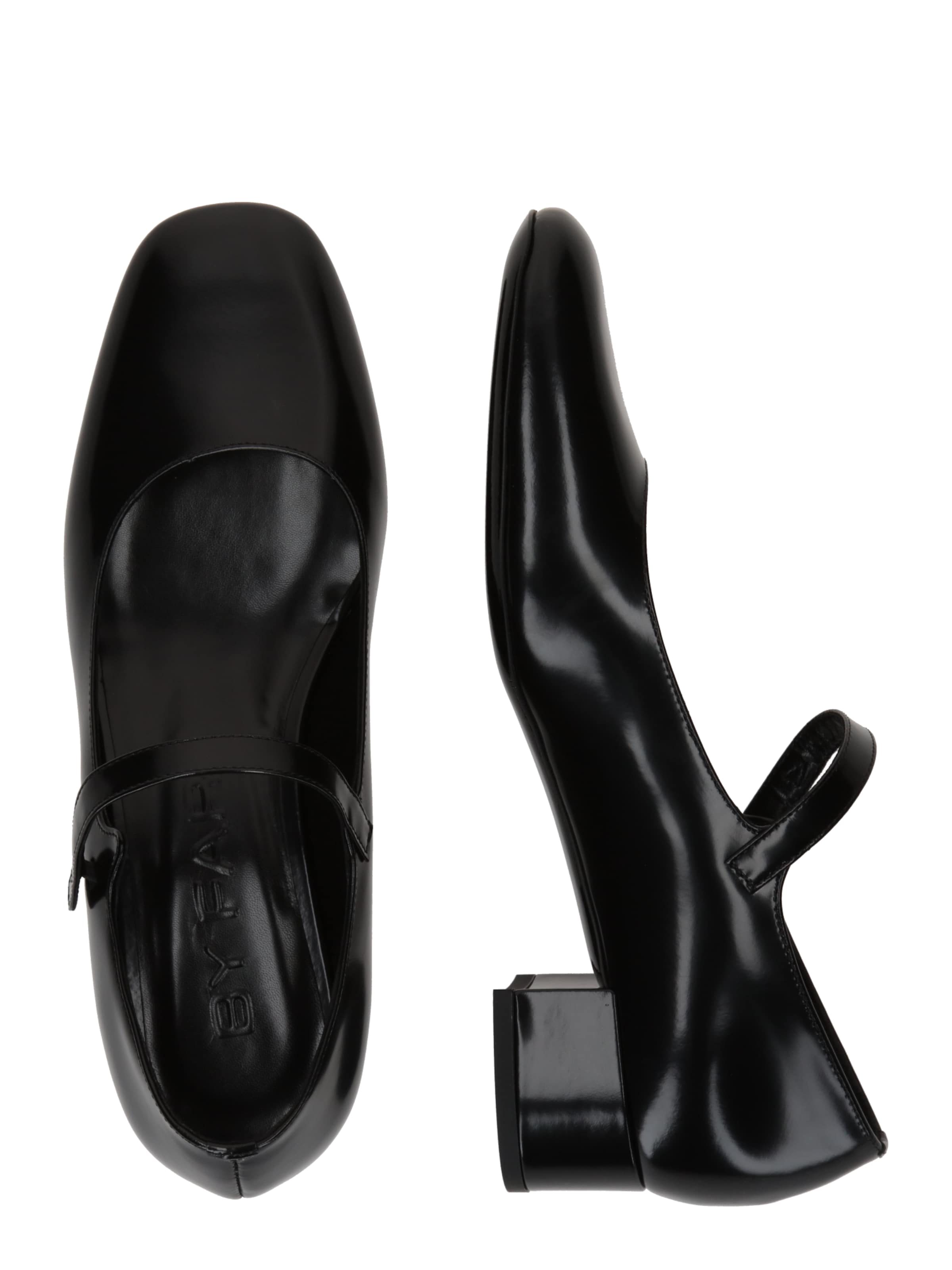 By Far Čevlji s peto in s paščki 'Ginny' | črna barva