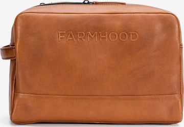 Farmhood Toiletry Bag in Brown: front
