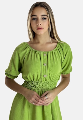 Elara Sommerkjole i grøn