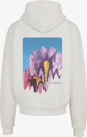 Lost Youth Sweatshirt 'Blurred Flowers' in White