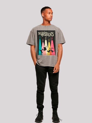 F4NT4STIC Shirt 'Aristocats Get With The Cats' in Grijs