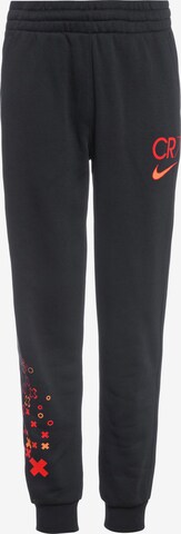 NIKE Tapered Workout Pants 'CR7 Club Fleece' in Black: front