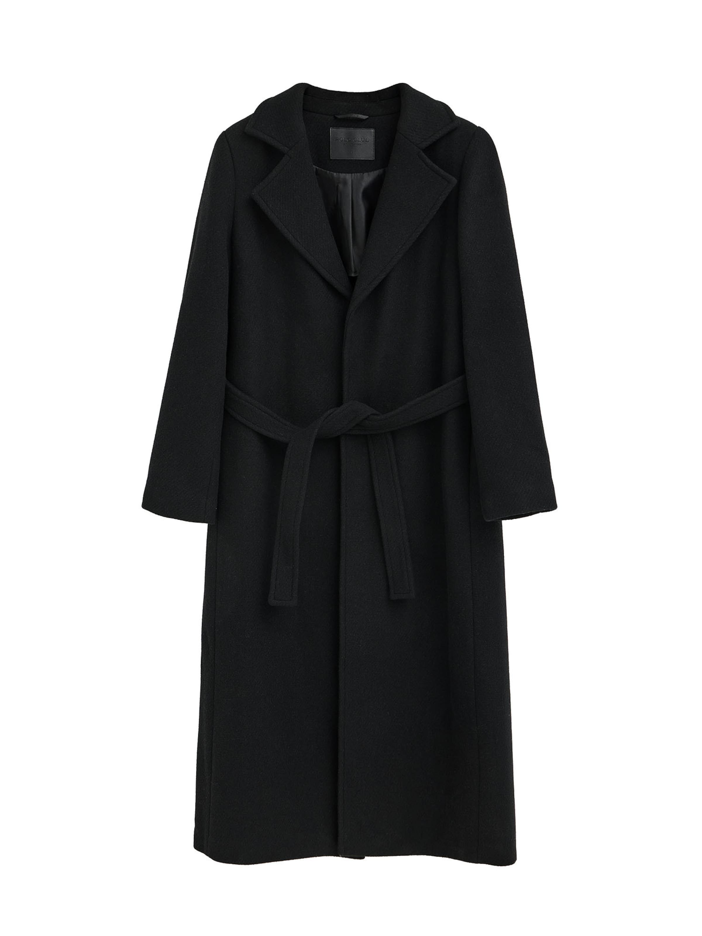 Polo Club Between-Seasons Coat 'DALILA' in Black: front