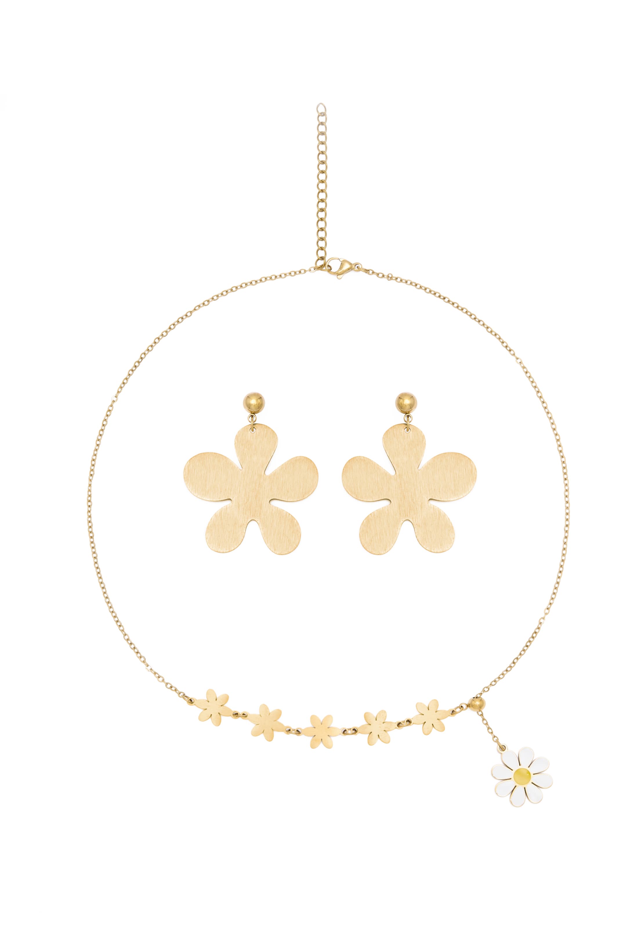MYMO - Conjunto de joyería en oro: frente