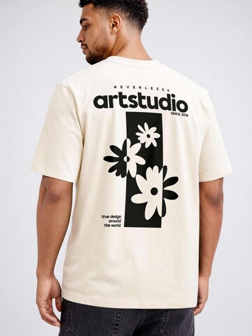 Neverless Shirt 'Artstudio Flowers' in Beige