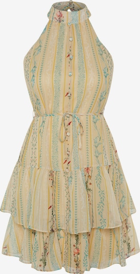 Trendyol Mekko värissä vaaleankeltainen / kuusi / vaalea pinkki, Tuotenäkymä