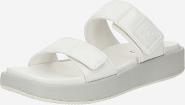 HUGO Red Mules 'Emma' in White: front