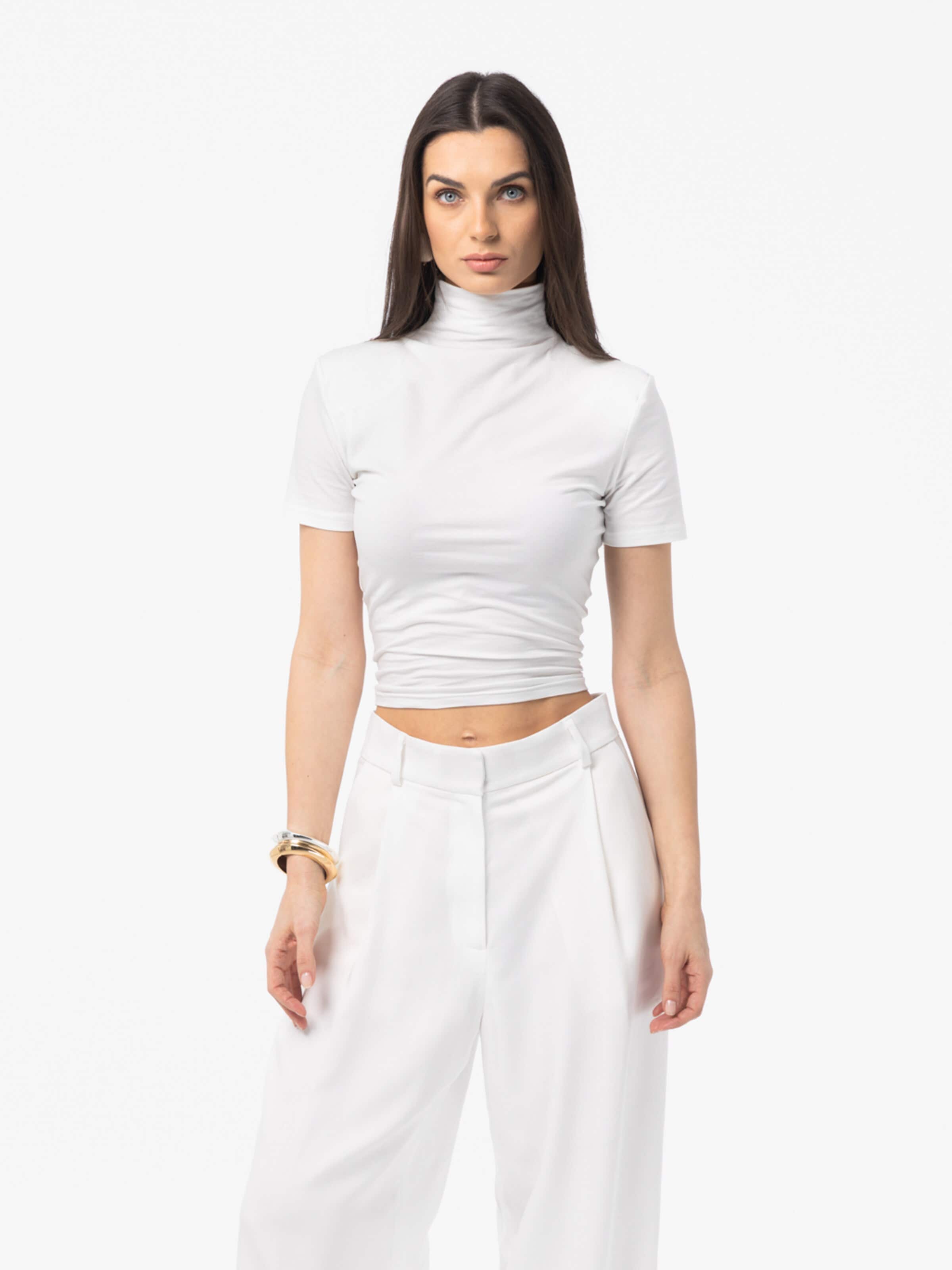 T-shirt 'Ablo' mandragora en blanc : devant