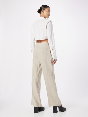 Line of Oslo Loose fit Trousers with creases 'Moon' in Beige