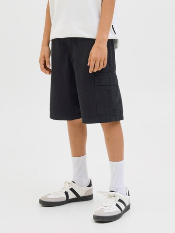 Loosefit Pantalon Jack & Jones Junior en noir : devant
