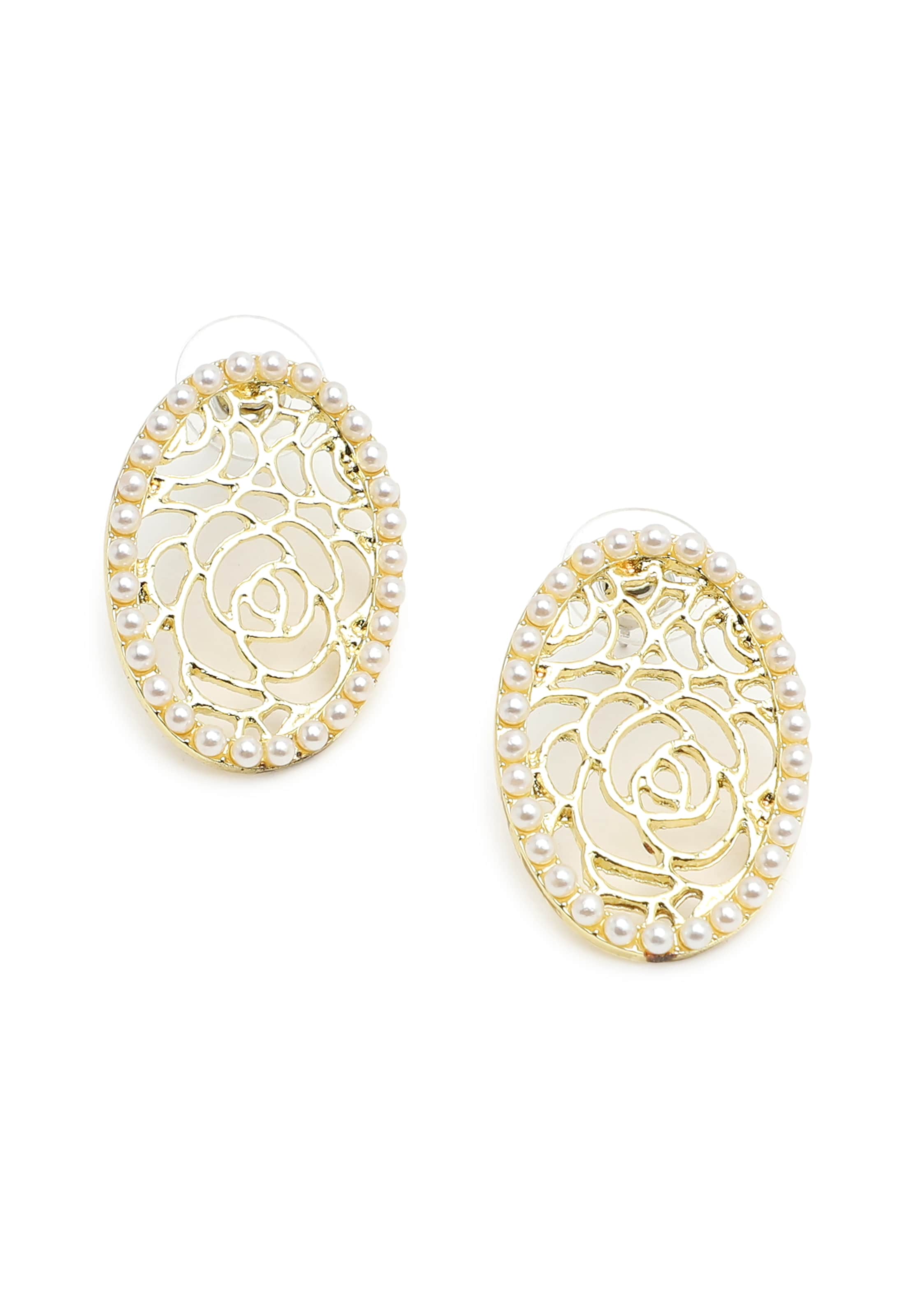 Orecchini 'Aeron' di SOHI in oro: frontale