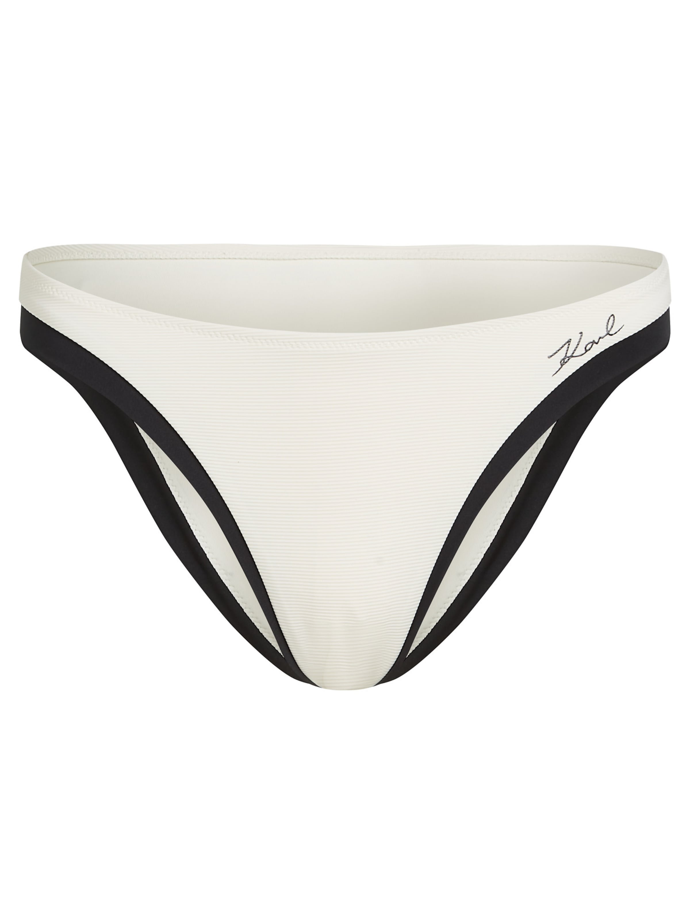 Karl Lagerfeld Долнище на бански тип бикини в кремаво / черно, Преглед на продукта